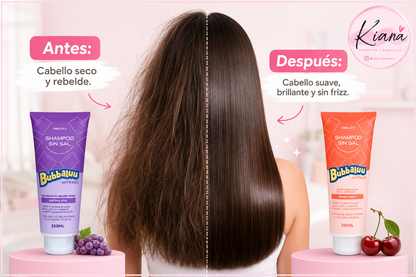 Shampoo Bubbaluu Sin Sal 300 ml | Aroma Uva y Frutilla